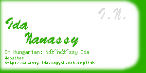 ida nanassy business card